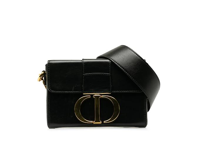 Dior MONTAIGNE BOX BAG  30 Black Leather Pony-style calfskin  ref.1205702