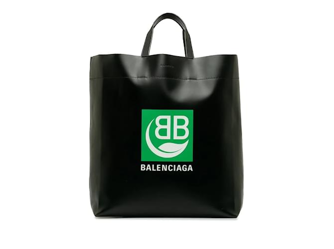 Balenciaga Mittlere Markt-Einkaufstasche  592976.0 Schwarz Leder  ref.1205732