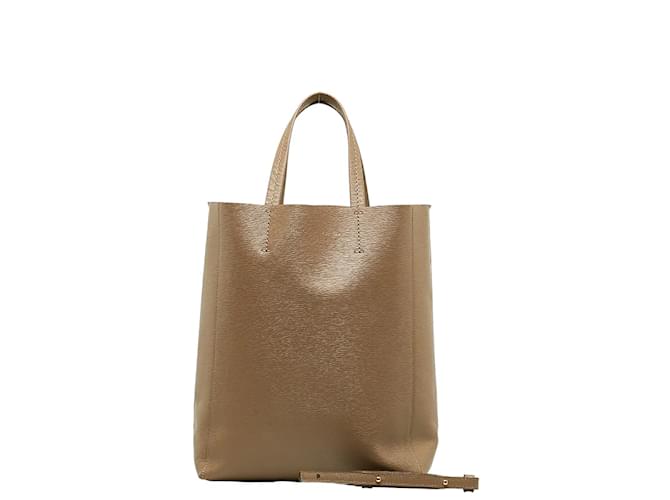 Céline Celine Vertical Cabas Kleine Leder Tragetasche in Sehr Gutem Zustand Braun  ref.1205810