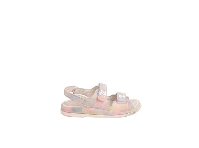 Chanel sandali Multicolore Panno  ref.1205894