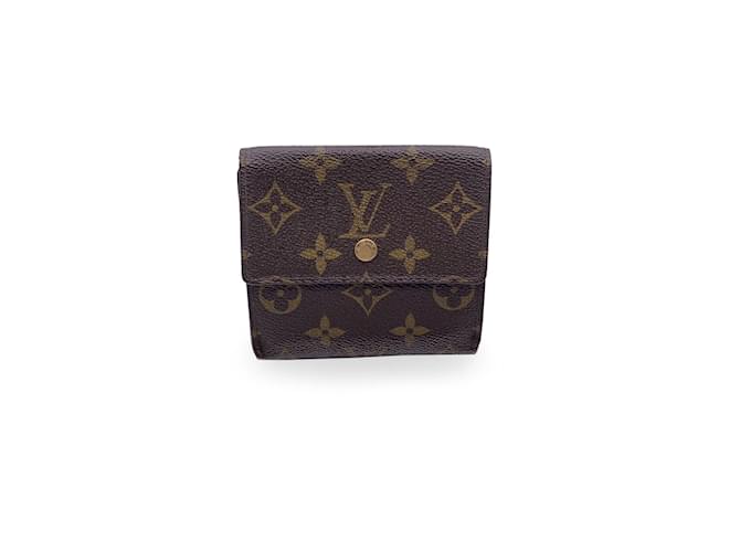 Louis Vuitton Bifold newest Vintage Square Elise Monogram Wallet Purse Double Sided