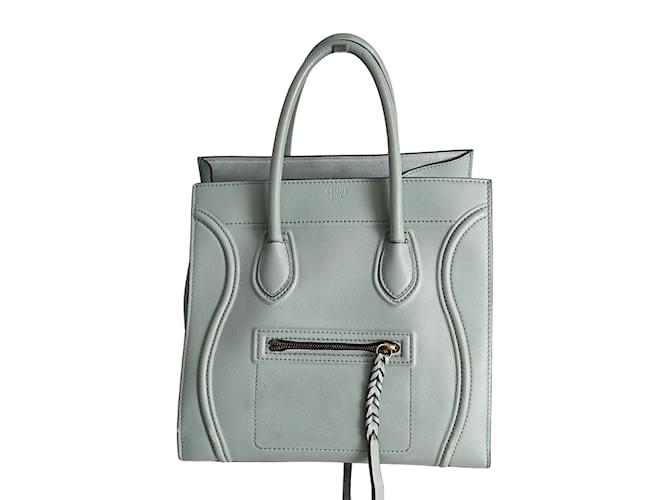Céline Céline Luggage handbag in powder blue leather  ref.1205971