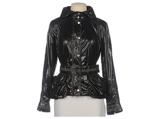 Autre Marque MUSEUM black trench jacket in technical fabric Lambskin  ref.1206336