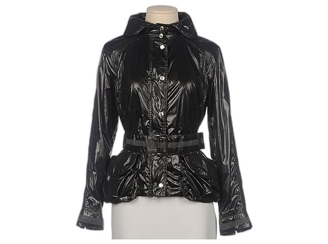 Autre Marque MUSEUM black trench jacket in technical fabric