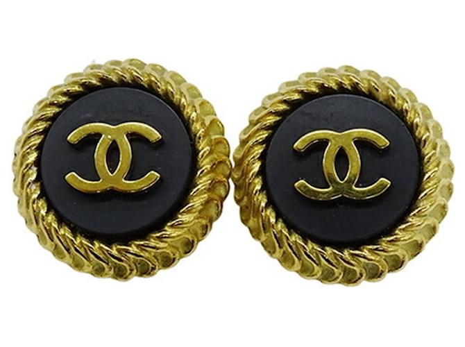 Chanel COCO Mark Nero Placcato in oro  ref.1206408