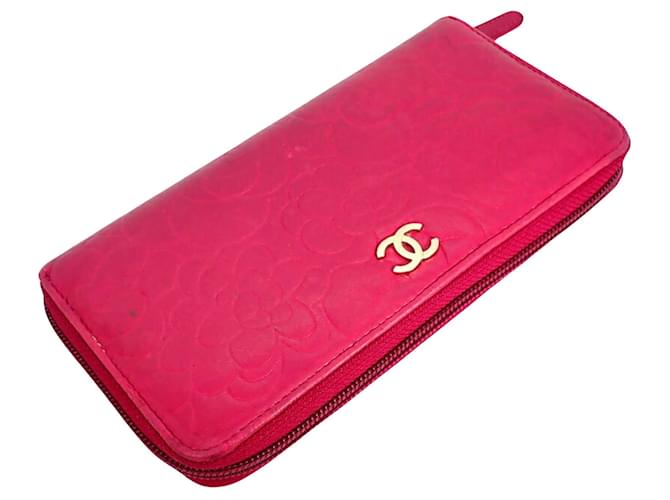 Chanel Logo CC Pink Leather  ref.1206451
