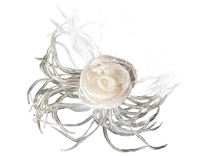 Chanel CAMELLIA White Silk  ref.1206483