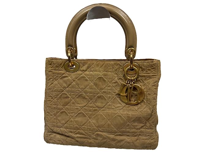 Christian Dior Lady Dior Mittlerer Jahrgang Beige Tuch  ref.1206492