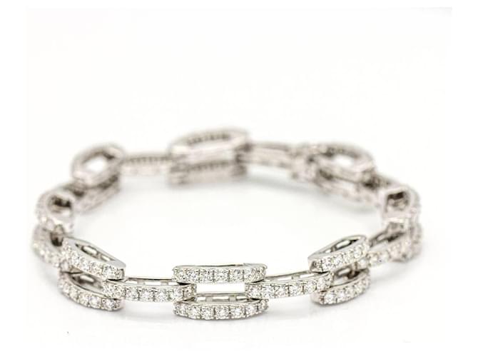 Autre Marque CLASS Bracelet in Gold and Diamonds. Silvery White gold  ref.1206505