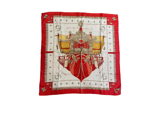 Hermès HERMES  Silk handkerchief T.  silk Red  ref.1206580