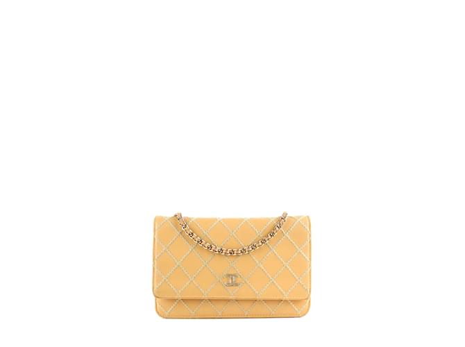 Wallet On Chain CHANEL  Handbags T.  leather Beige  ref.1206589