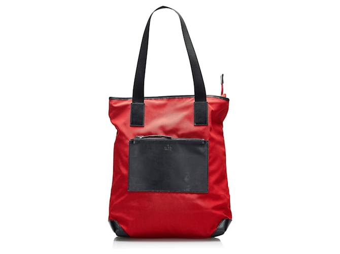 Red Gucci Nylon Tote Bag Cloth  ref.1206597