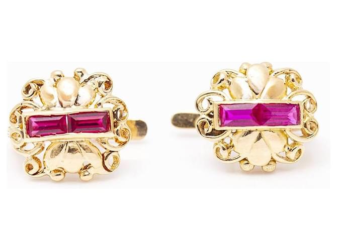 Autre Marque Modernist earrings 1935. Pink Golden Yellow gold  ref.1206667