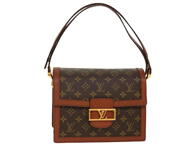 LOUIS VUITTON Monogram Sac Dauphine Shoulder Bag M51410 LV Auth 39353 Brown Cloth  ref.1073700