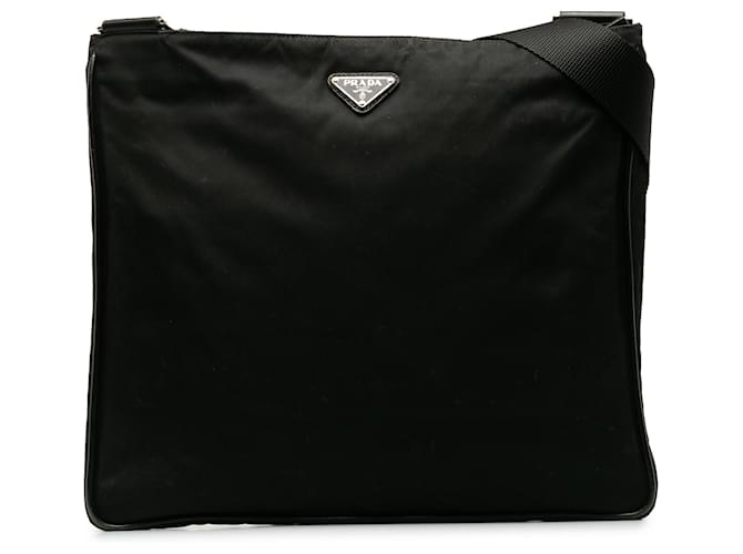 Prada Black Tessuto Crossbody Nylon Cloth  ref.1200993