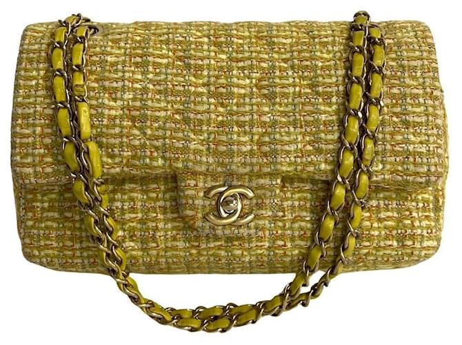 Chanel Timeless Yellow Tweed  ref.1204908