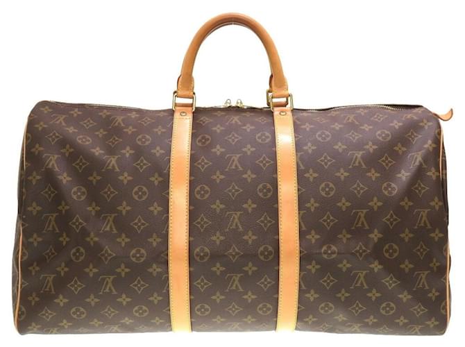 Louis Vuitton Keepall 55 Brown Cloth  ref.1204926