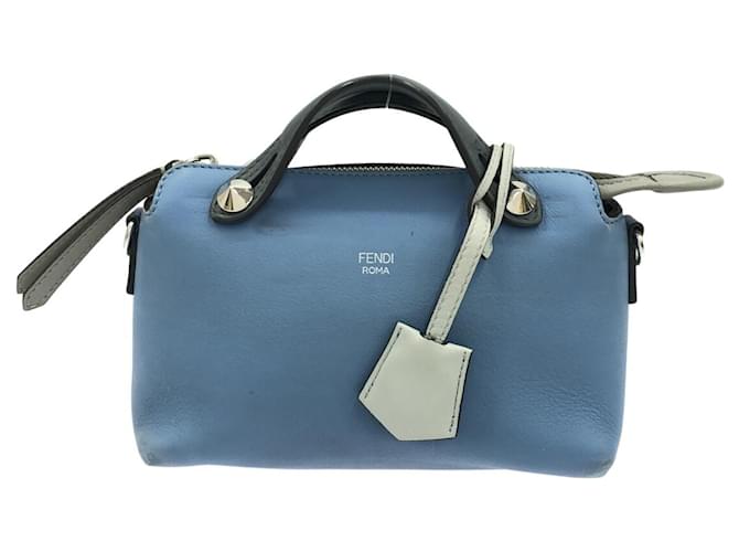 Fendi By The Way Azul Couro  ref.1206154