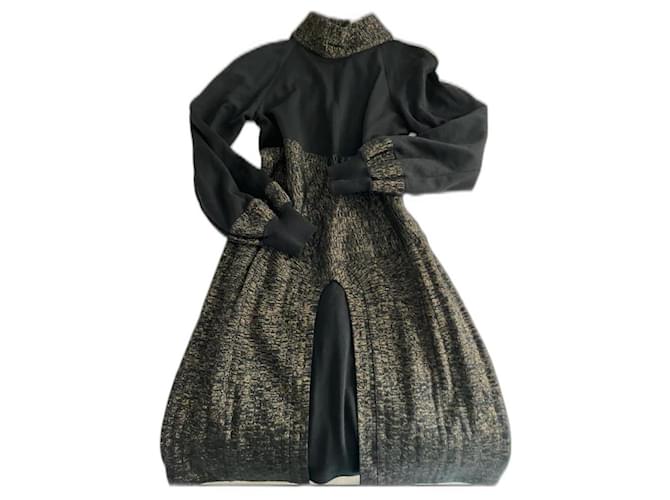 Chanel runway dress Black Wool  ref.1206499
