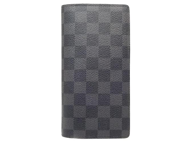 Louis Vuitton Portefeuille Brazza Toile Gris  ref.1206526