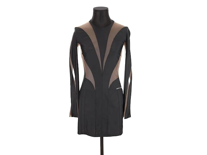 Thierry Mugler Robe noir Synthétique  ref.1206573