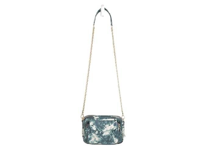 Claris Virot Borsa a tracolla Charly in pelle Blu  ref.1206577