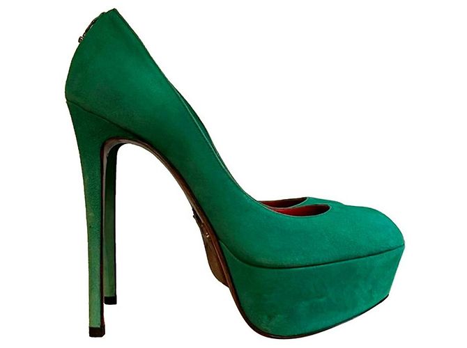 Open toe CESARE PACIOTTI in green suede
