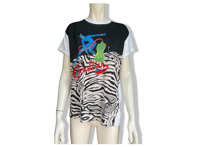 Jean Paul Gaultier Vintage 1990 T-shirt Black White Multiple colors Cotton  ref.1206831