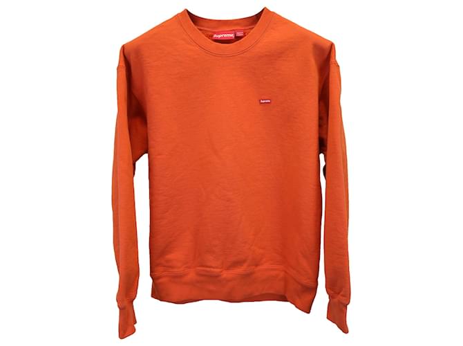 Supreme Small Box Logo Sweatshirt in Orange Cotton  ref.1206850