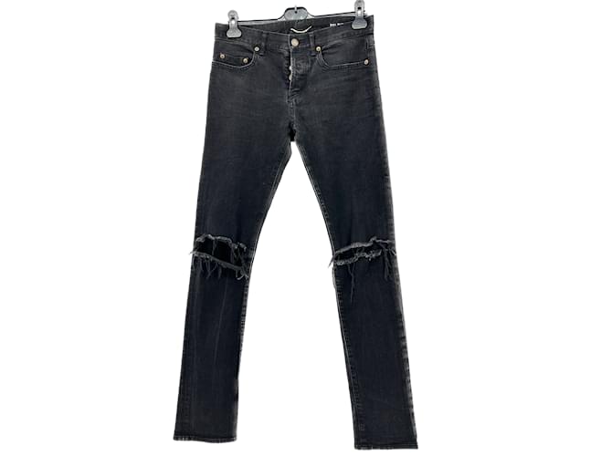 SAINT LAURENT  Jeans T.US 29 cotton Black  ref.1206952
