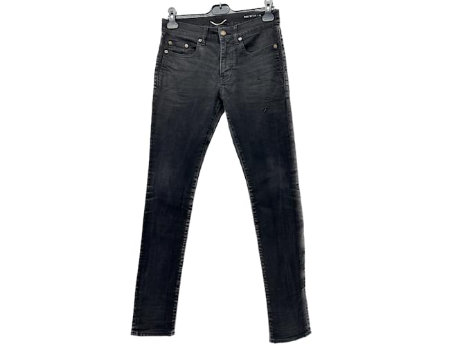 SAINT LAURENT  Jeans T.US 28 cotton Black  ref.1206955