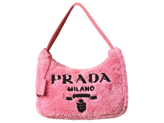 Prada Rosa Neuauflage 2000 Frottee-Minitasche Pink  ref.1206970