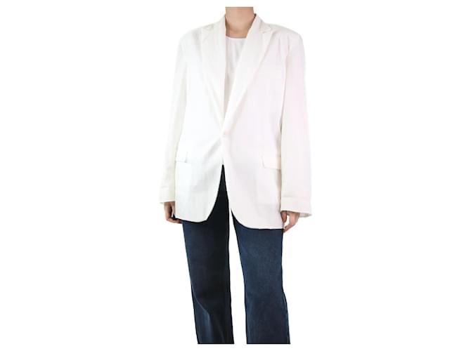 Maison Martin Margiela White nylon jacket - size UK 8 Polyamide  ref.1206979