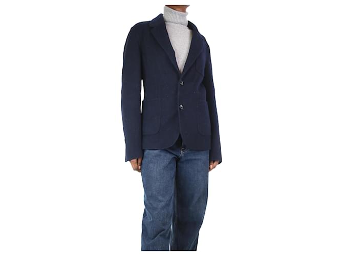 Joseph Navy blue wool-blend jacket - size UK 18  ref.1207003