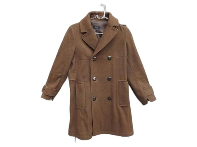 Apc coat A.P.C. Taille S Brown Wool  ref.1207009
