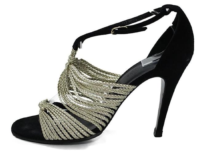Hermès sandali D'oro Pelle  ref.1207011