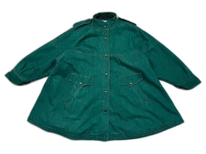 Fendi Coats, Outerwear Dark green Denim  ref.1207035