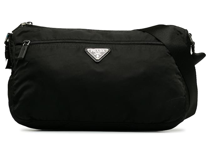 Prada Black Tessuto Crossbody Bag Nylon Cloth  ref.1207054