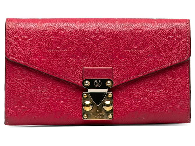 Louis Vuitton Red Monogram Empreinte Metis Wallet Leather  ref.1207091