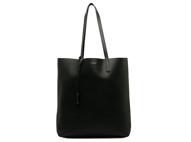 Saint Laurent Black North/South Shopping Tote Leather Pony-style calfskin  ref.1207109