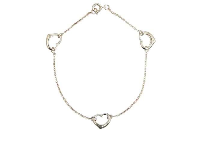 Tiffany & Co Pulsera de plata con corazón abierto de Elsa Peretti de Tiffany Silver Metal  ref.1207129