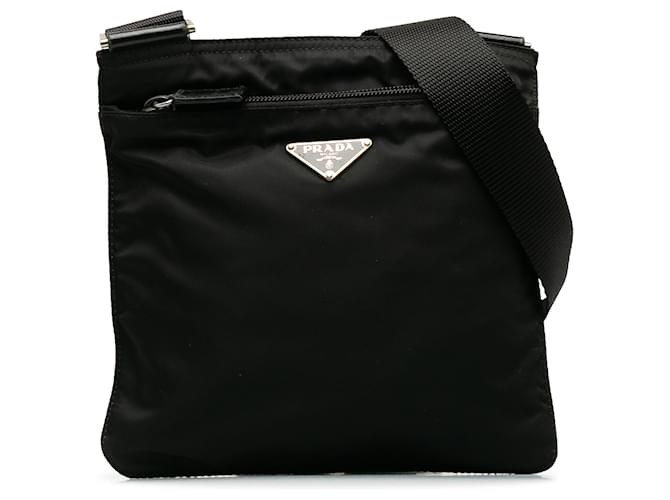 Prada Black Tessuto Crossbody Bag Nylon Cloth  ref.1207134
