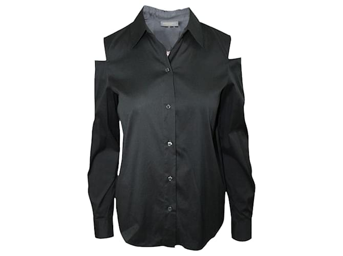Autre Marque Black Shirt with Shoulders' Cutouts Cotton  ref.1207161