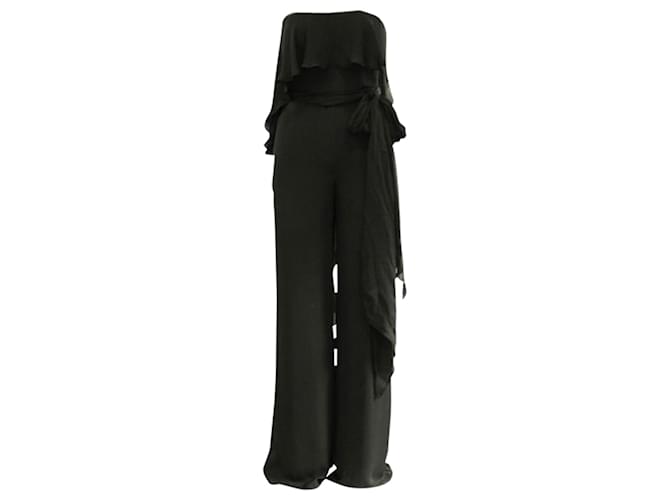 Autre Marque Sleeveless Elegant Jumpsuit Black Cotton  ref.1207190