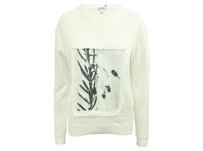 Loewe Weißes Sweatshirt mit Aufdruck Baumwolle  ref.1207199