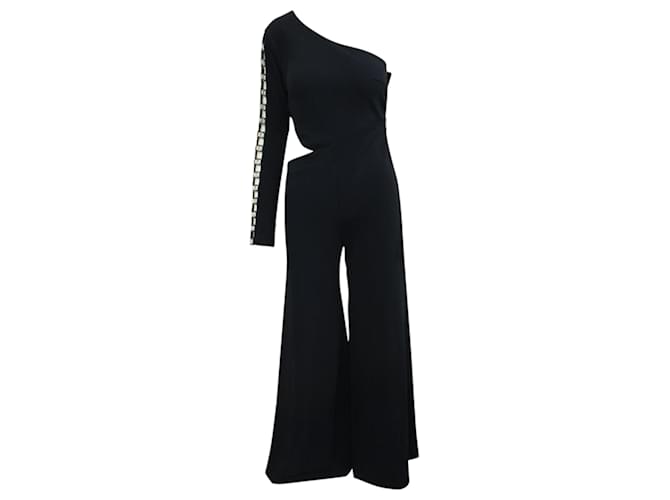 Autre Marque One Sleeve Navy Blue Jumpsuit Polyester  ref.1207216