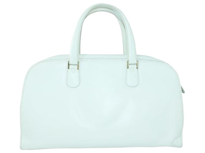 Valextra Cremefarbene Handtasche mit goldenem Reißverschluss Weiß  ref.1207222