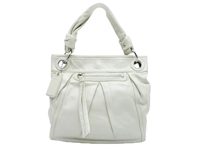 Coach Ivory Leather Top Handle Bag White Cream  ref.1207229