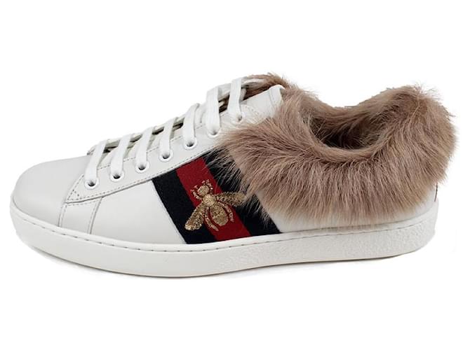 Gucci Sneakers White Leather  ref.1207287