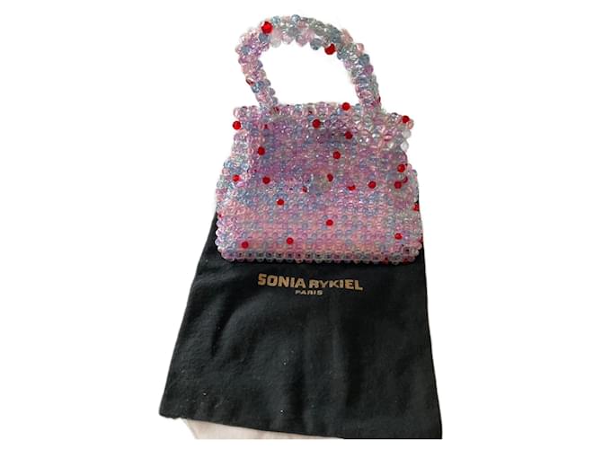 Sonia Rykiel Handbags Pink Eggshell Light blue Acrylic  ref.1207299